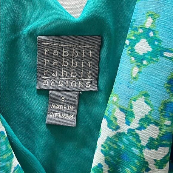 Rabbit Rabbit Rabbit Ikat Print Asymetrical Dress - Picture 9 of 9